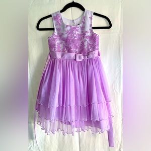 Jona Michelle light purple and white dress girls size 6